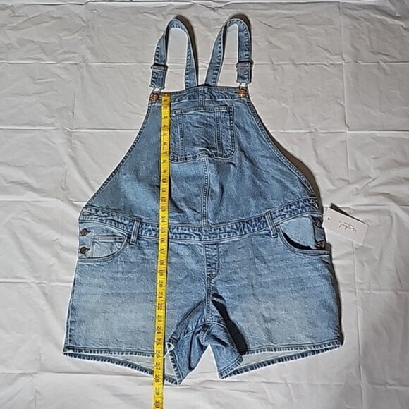 Isabel Maternity Size 14 Jean Shortall (shorts) Adjustable Back Waist Blue New - Picture 14 of 15